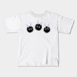 Three fluffy monsters Kids T-Shirt